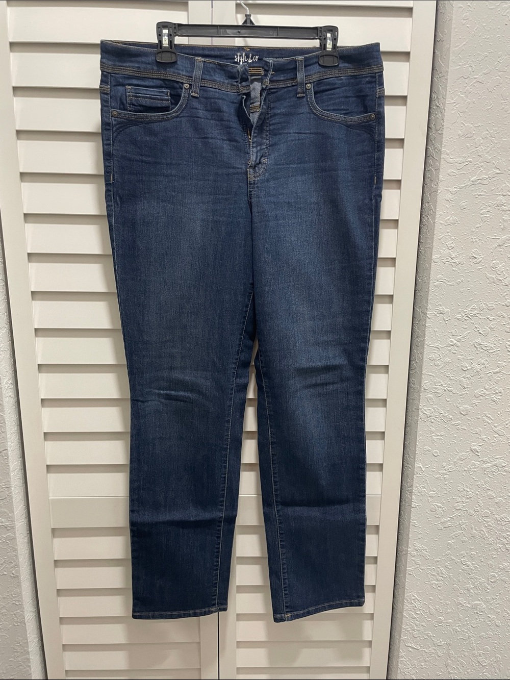 Style & Co. Dark Blue Straight Leg Jeans